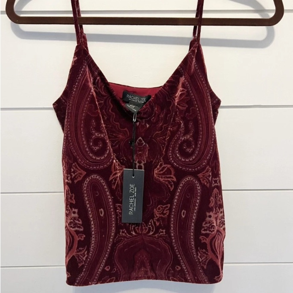 Rachel Zoe Red Sleeveless Crop Camisole